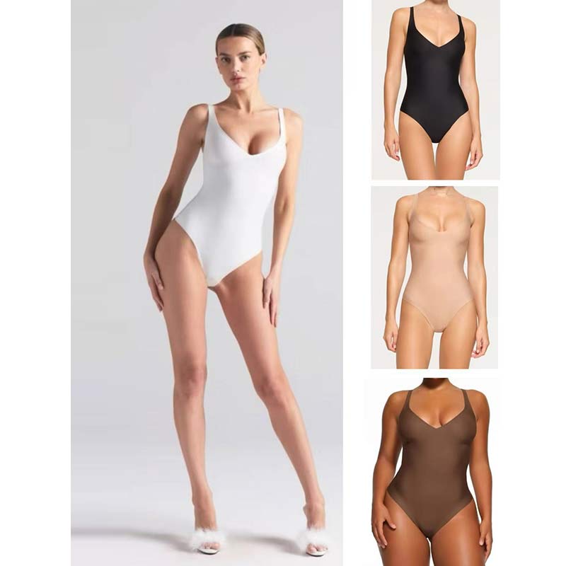Health Wellness Fitness - Seamless V-neck One-piece Corset Fitness Lose