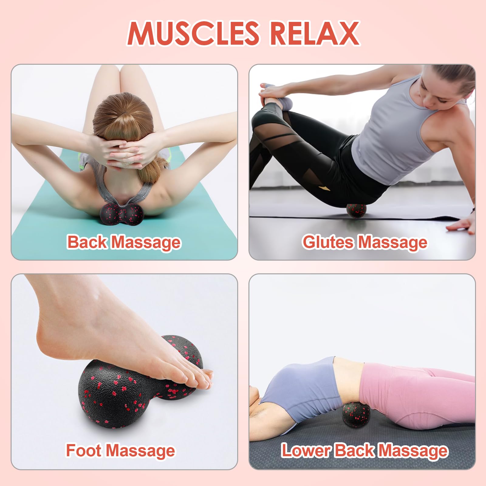 Hollow Yoga Roller Massage Pea - Health Wellness Fitness 评论和价格