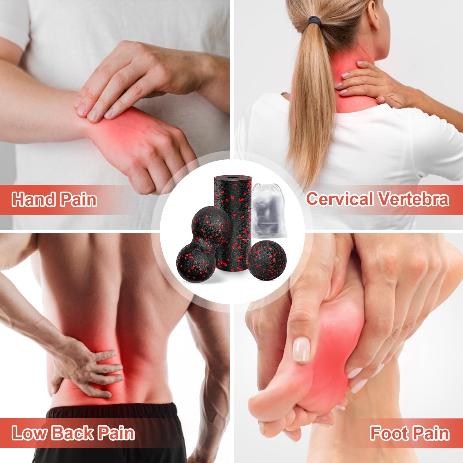 Hollow Yoga Roller Massage Pea - Health Wellness Fitness 评论和价格