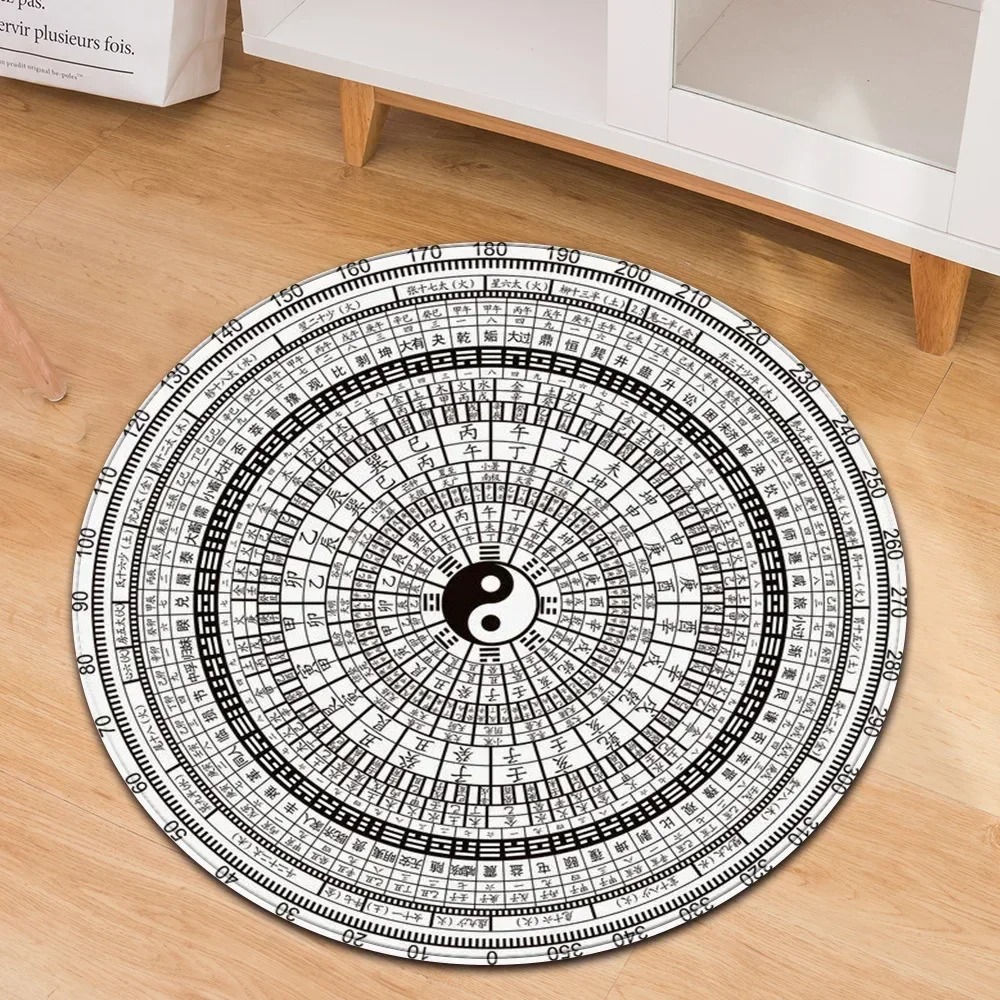 Yin Yang Taiji Round Rug Flowe - Acupressure Mat Set 评论和价格