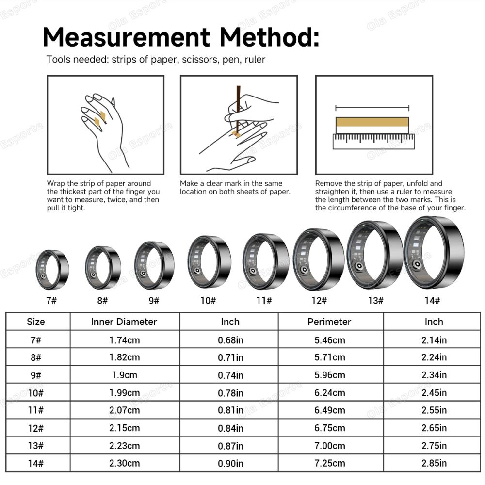 Health Smart Ring Heart Rate B - Health Wellness Activities 评论和价格