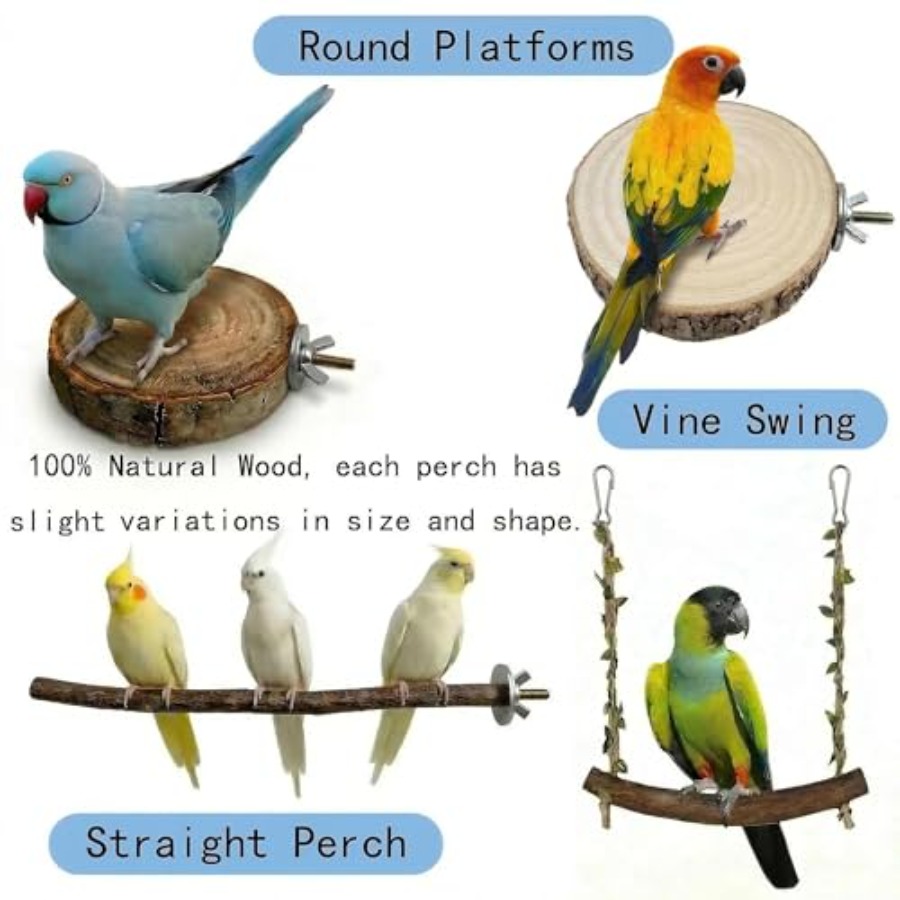 8PCS natural wood bird perches - Health & Wellness Photos 评论和价格