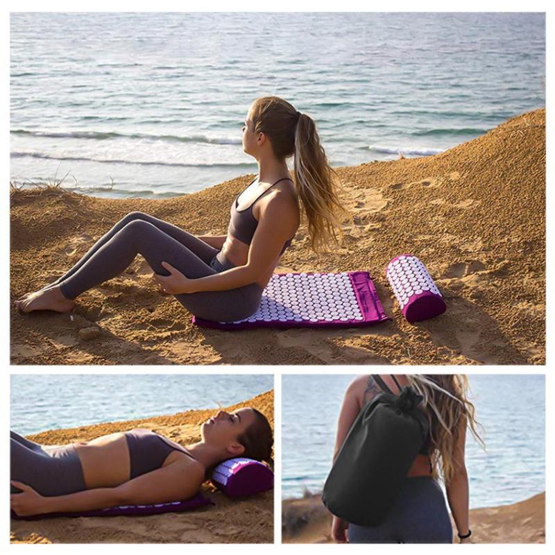 1 Set Acupressure Yoga Mat Cus - Acupressure Mat Set 评论和价格